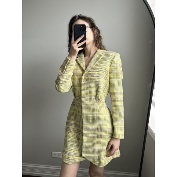 & Other Stories Los Angeles Atelier Yellow Patterned Coat – Feminine Chic Statem - Picture 4 of 10